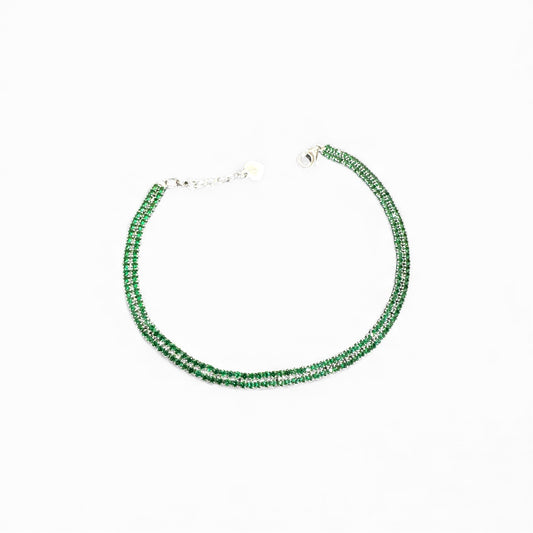 Bracciale tennis doppio in argento 925