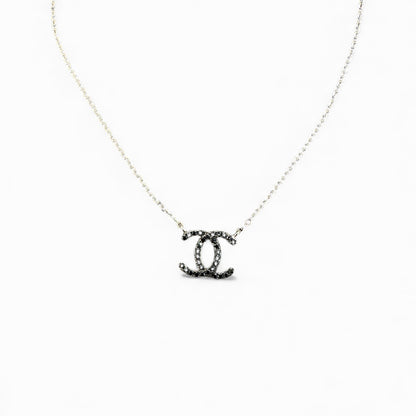 Collana in argento 925 con doppia Chanel