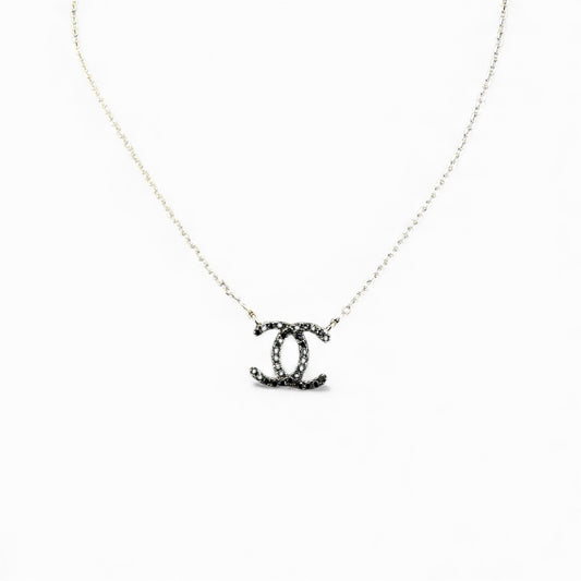 Collana in argento 925 con doppia Chanel