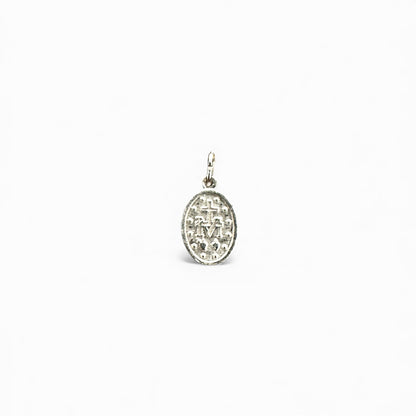 Ciondolo madonnina con zirconi a girare in argento dorato