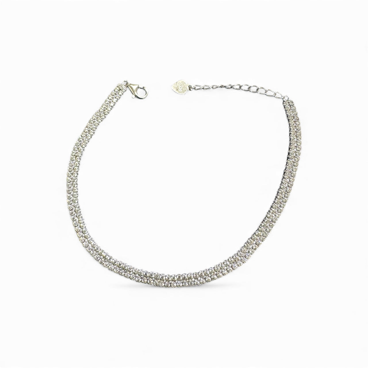 Bracciale tennis doppio in argento 925