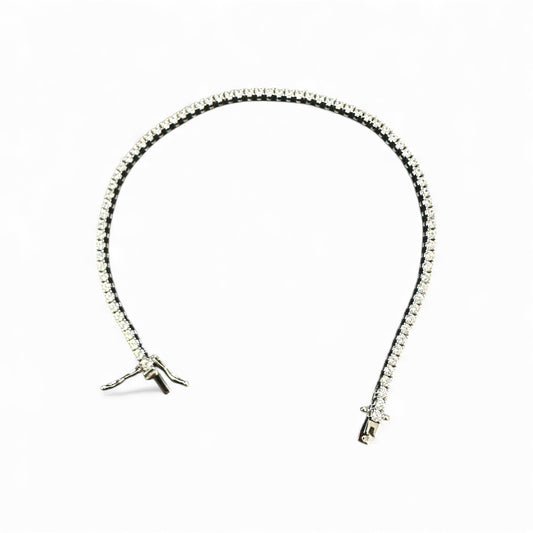 Bracciale Tennis Zirconi Bianchi – Disponibile in Vari Spessori