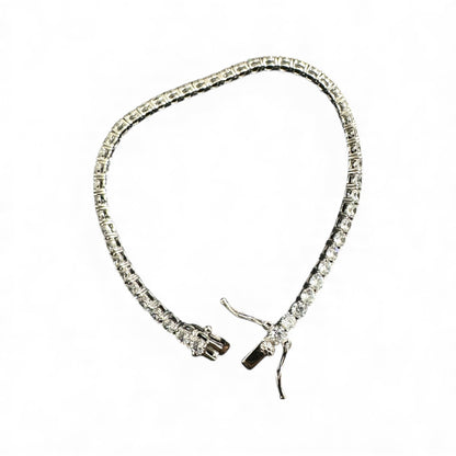 Bracciale Tennis Zirconi Bianchi – Disponibile in Vari Spessori