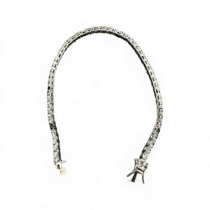 Bracciale Tennis bianco e nero ogni 5 – Disponibile in 2mm o 3mm