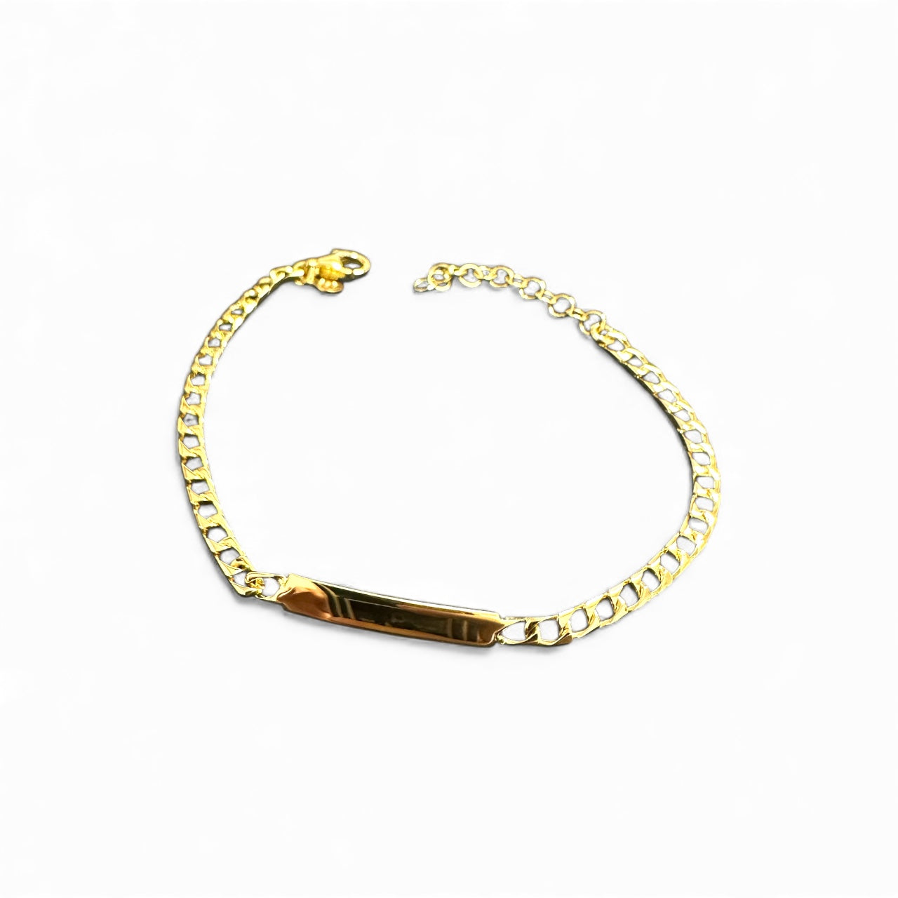 Bracciale a Lastra in Argento 925 Dorato – Personalizzabile