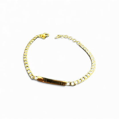 Bracciale a Lastra in Argento 925 Dorato – Personalizzabile