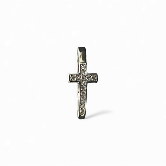 Anello Croce in Zirconi – Argento 925 (Bianco o Dorato)