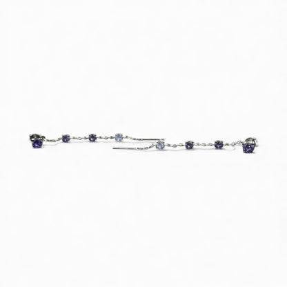 Orecchini Pendenti in Argento con Pietre Colorate – Disponibili in Vari Colori