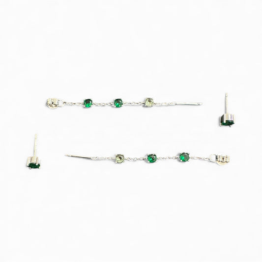 Orecchini Pendenti in Argento con Pietre Colorate – Disponibili in Vari Colori