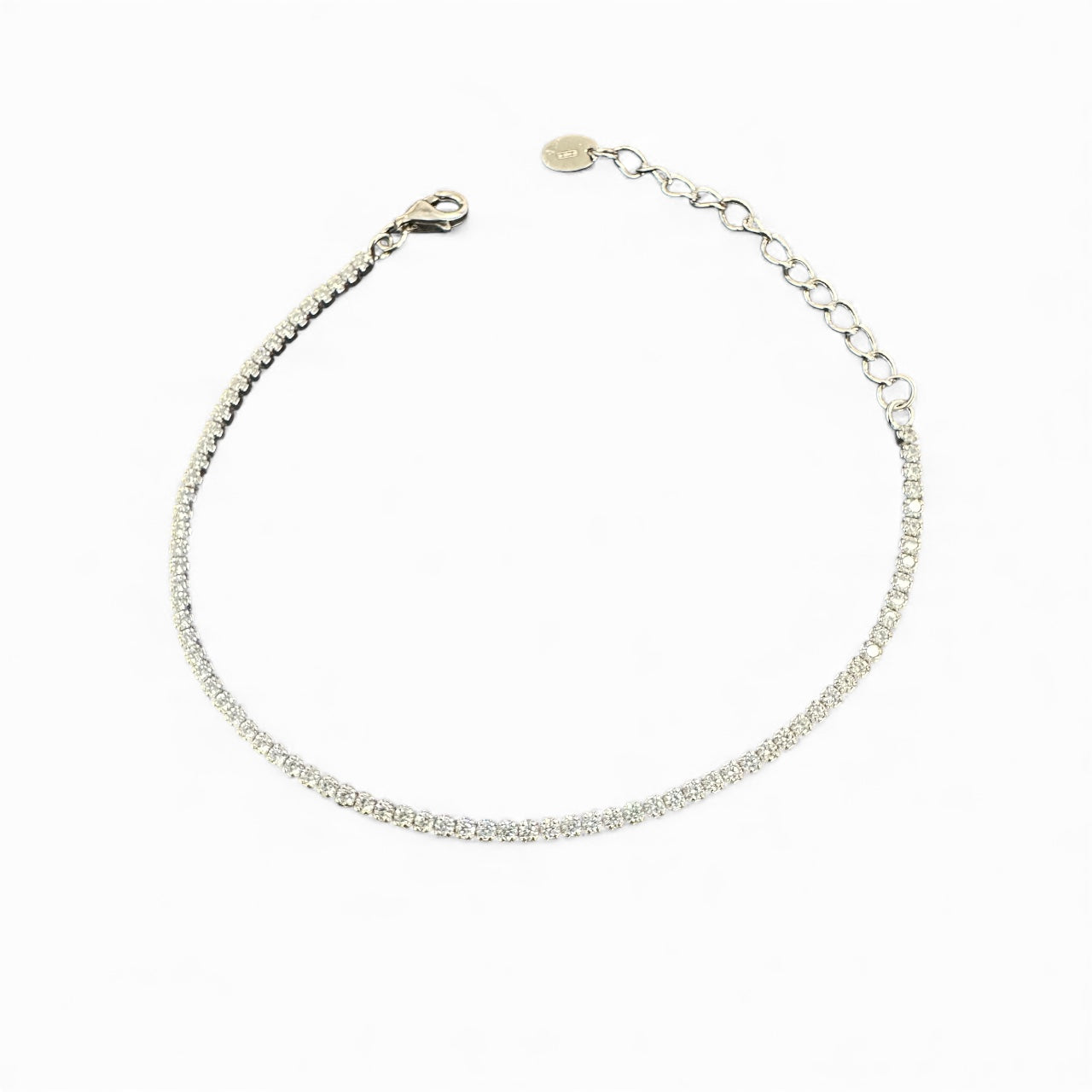 Bracciale Tennis Regolabile in Argento 925 – 1.5 mm