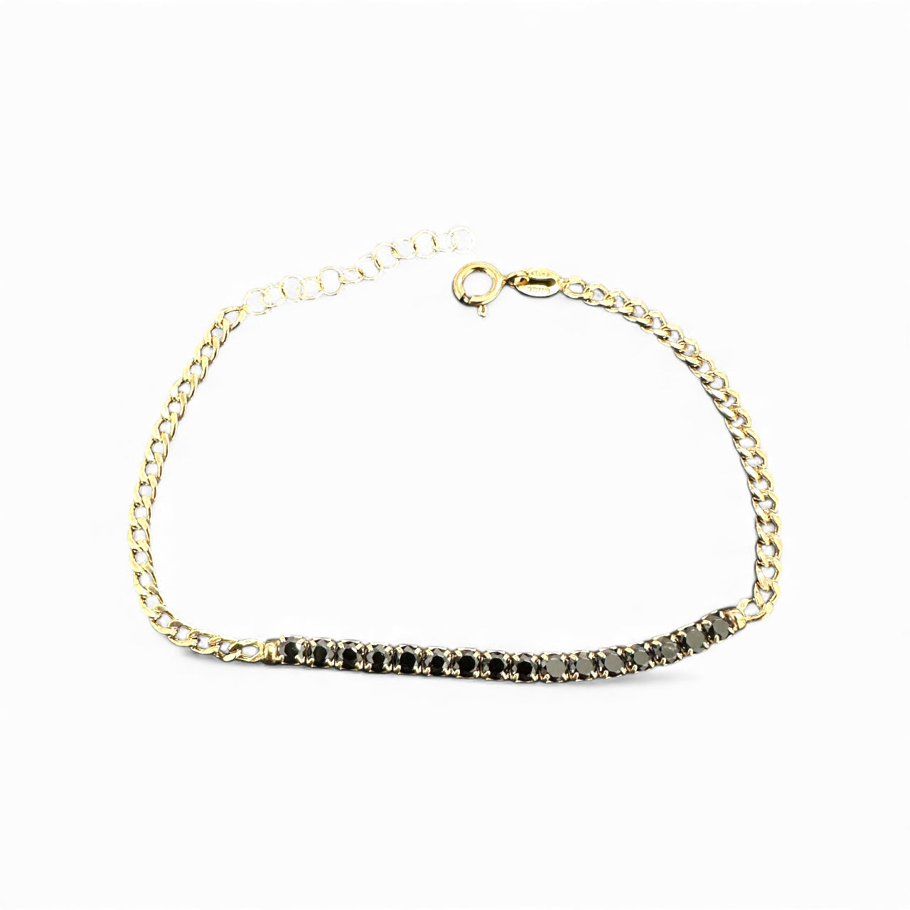 Bracciale metà catena e metà tennis- Varie colori