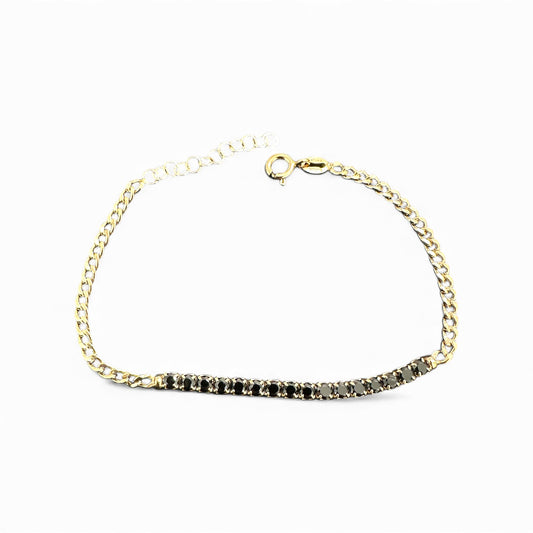 Bracciale metà catena e metà tennis- Varie colori