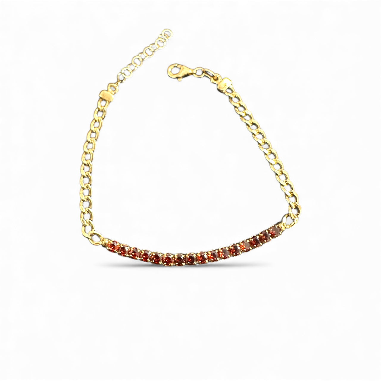 Bracciale metà catena e metà tennis- Varie colori