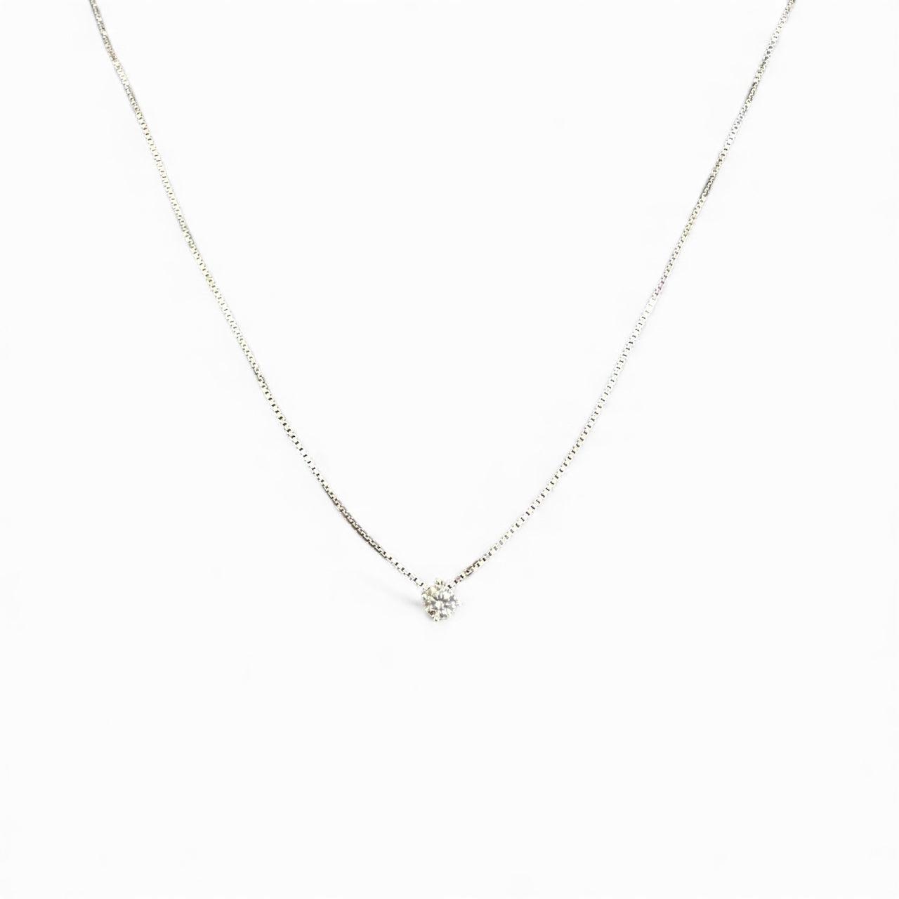 Collana Punto Luce in Argento con Zircone - varie misure