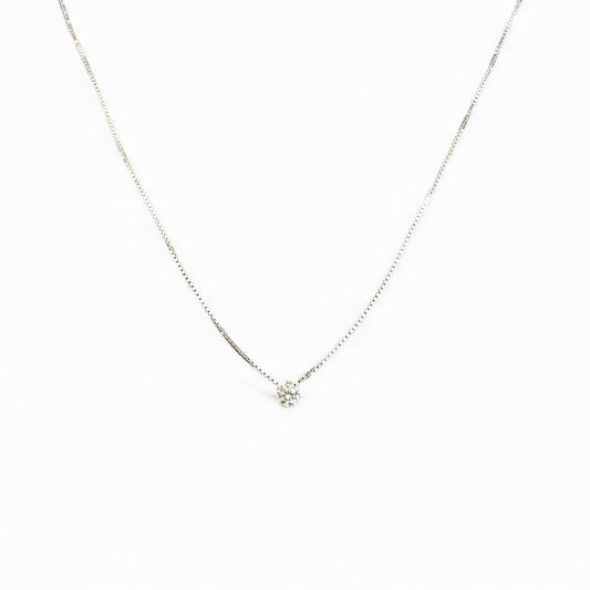 Collana Punto Luce in Argento con Zircone - varie misure