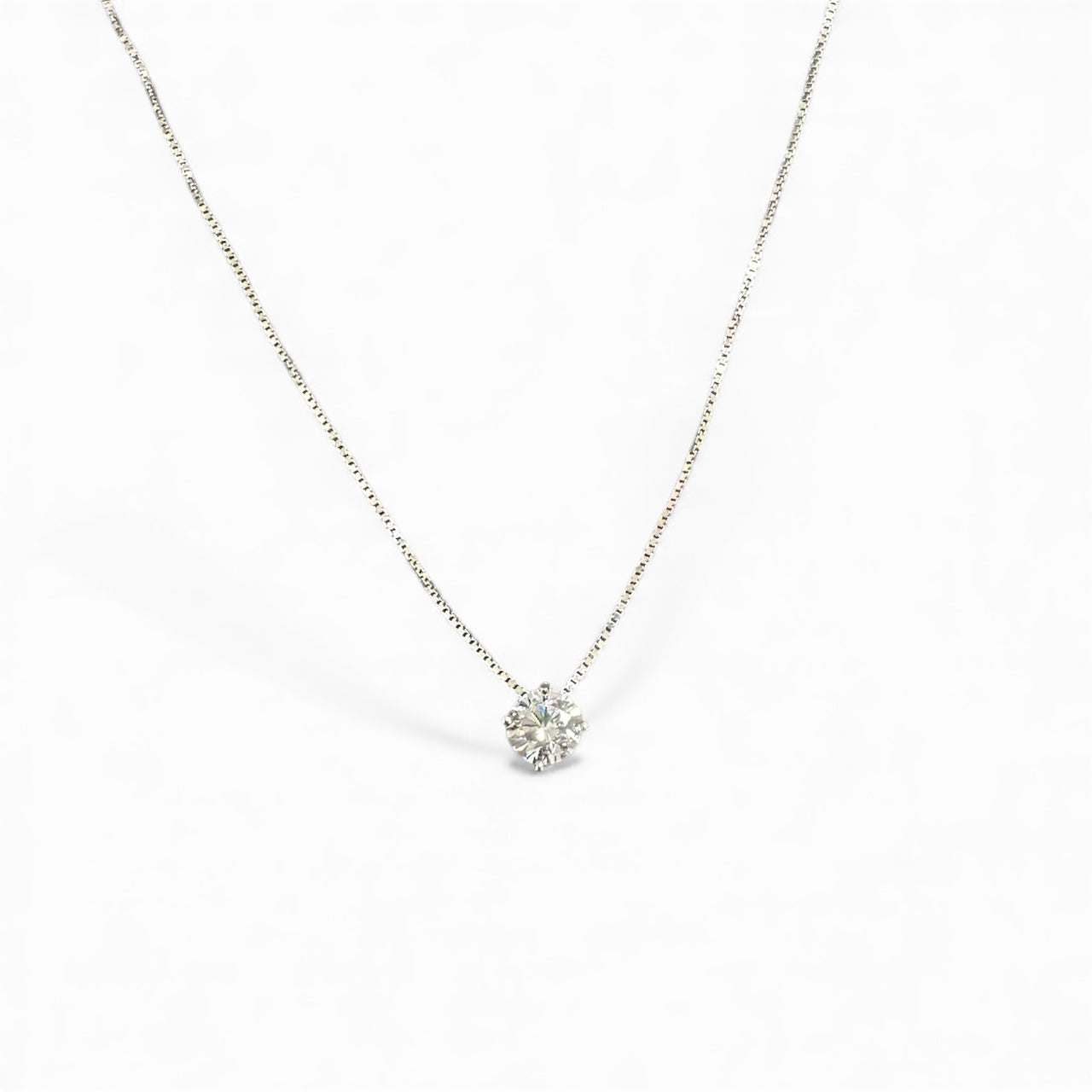 Collana Punto Luce in Argento con Zircone - varie misure