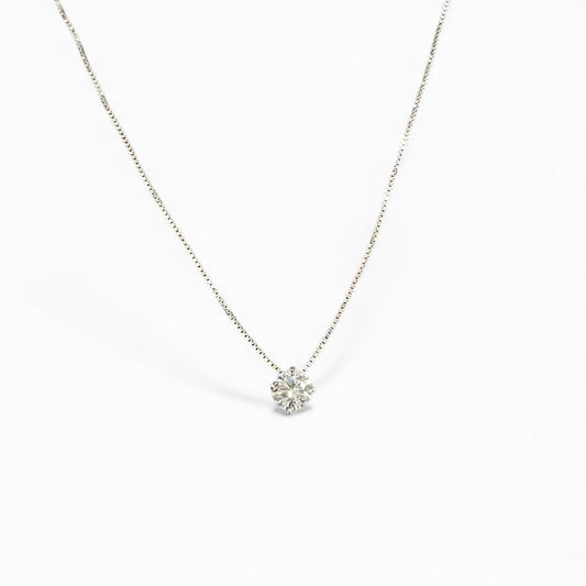 Collana Punto Luce in Argento con Zircone - varie misure