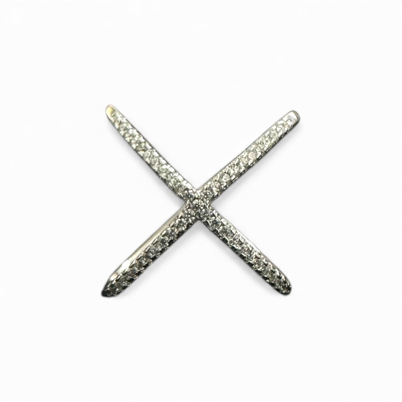 Anello Incrociato in Argento 925 – Design X Elegante e Luminoso