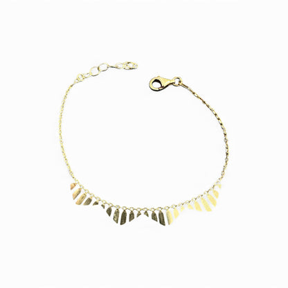 Bracciale con Piastrine Pendenti – Disponibile in Dorato e Argento