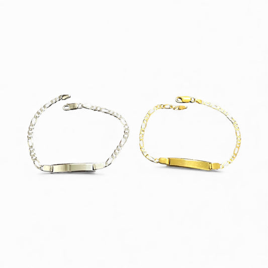 Bracciale con Piastra Classica – Dorato o Argento