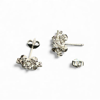 Orecchini Fiocco di Neve in Argento 925 con Zirconi – Luminosità Invernale