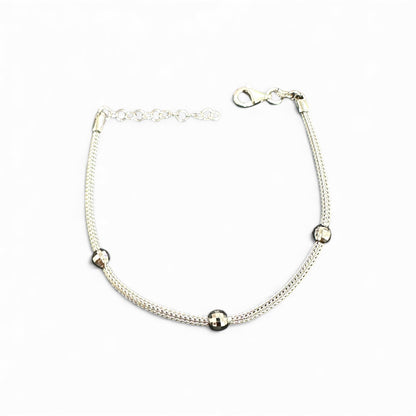 Bracciale in Argento 925 con Sfere Sfaccettate
