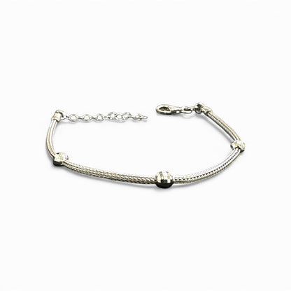 Bracciale in Argento 925 con Sfere Sfaccettate