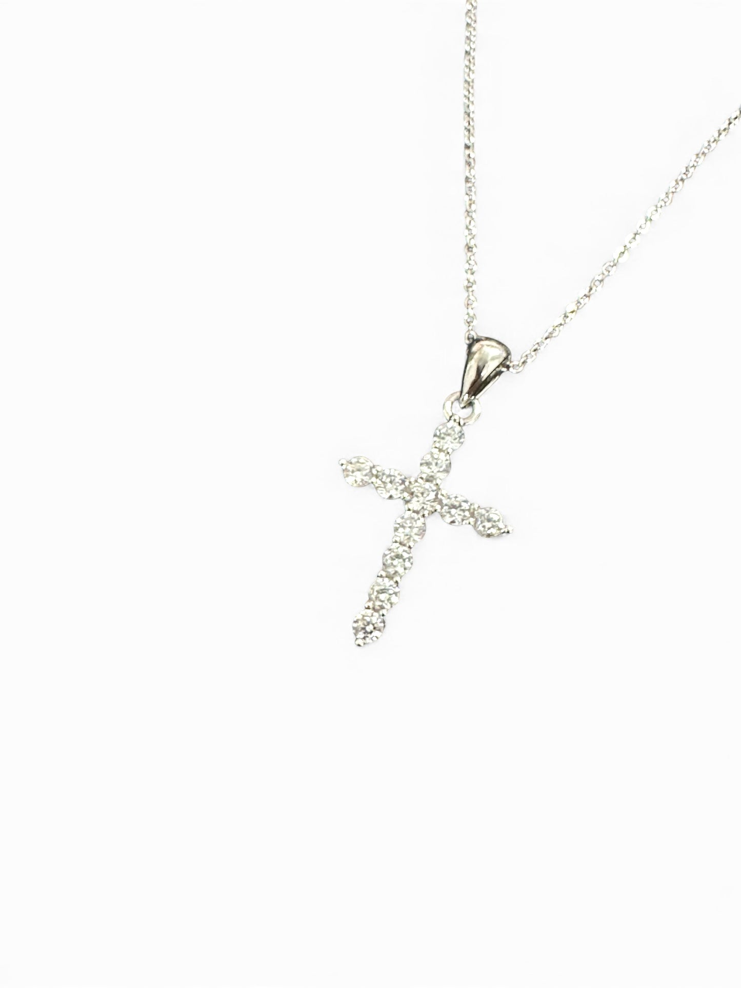 Collana in Argento 925 con Croce Luminosissima in Zirconi
