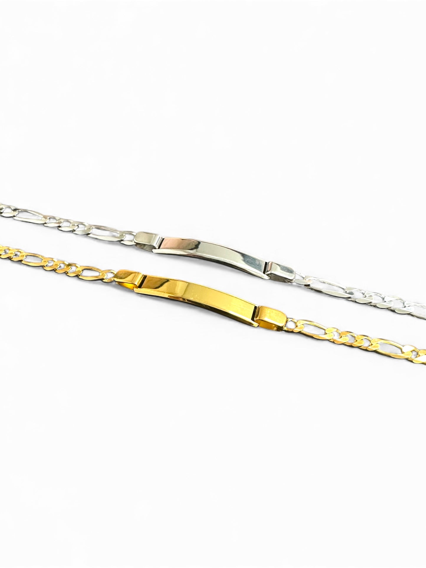 Bracciale in Argento con Placca Liscia – Disponibile in Dorato o Argento