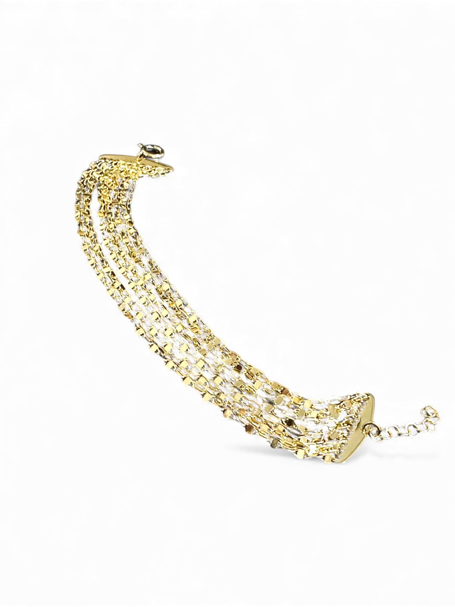 Bracciale Multifilo in Argento 925 Dorato  – Eleganza a Fascia