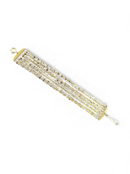 Bracciale Multifilo in Argento 925 Dorato  – Eleganza a Fascia