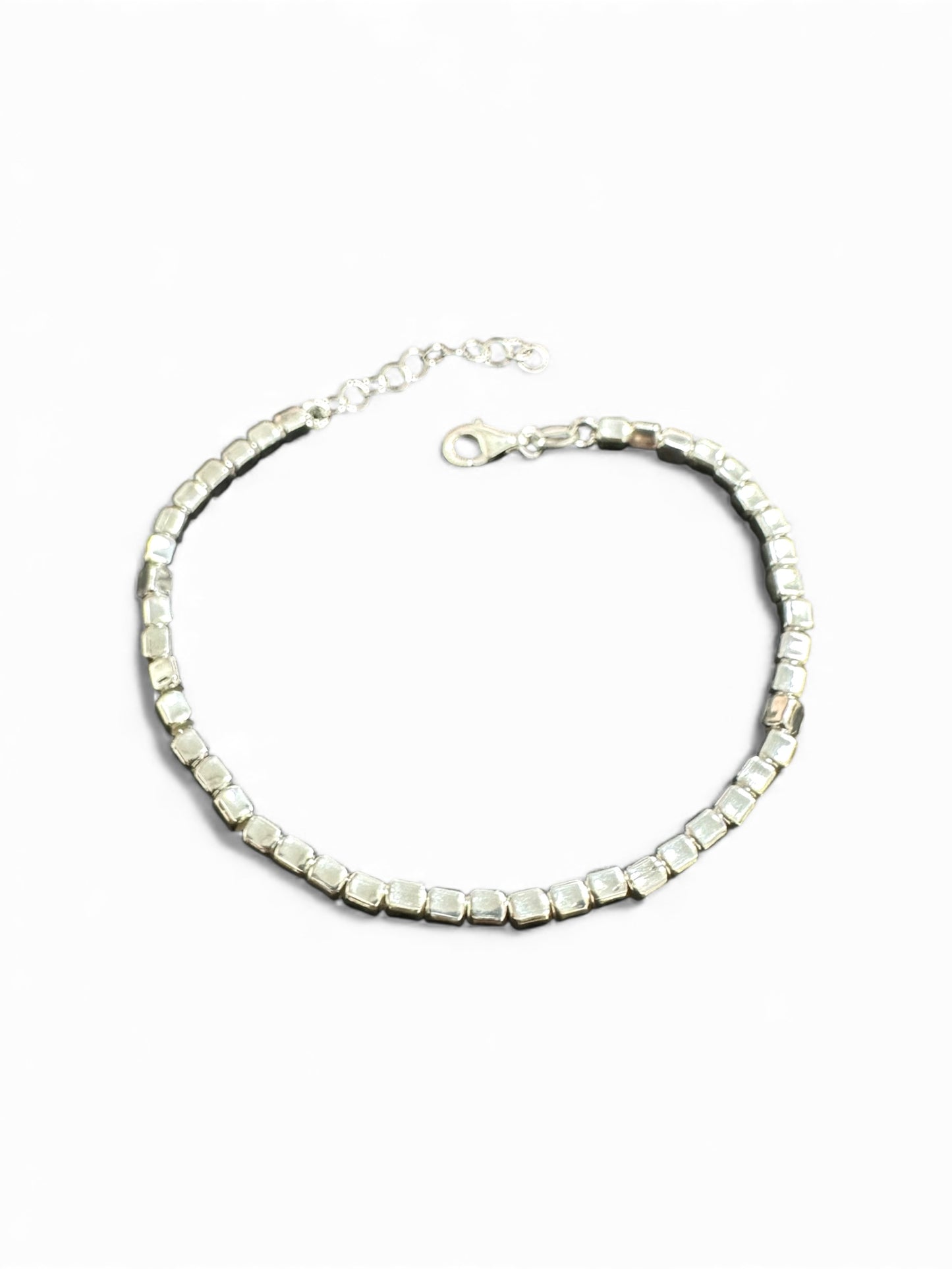 Bracciale in Argento 925 con quadrati Geometrici – Minimal Chic