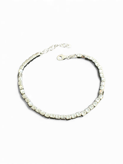 Bracciale in Argento 925 con quadrati Geometrici – Minimal Chic