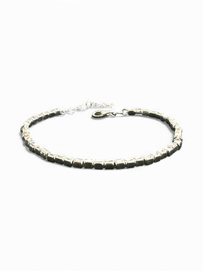 Bracciale in Argento 925 con quadrati Geometrici – Minimal Chic
