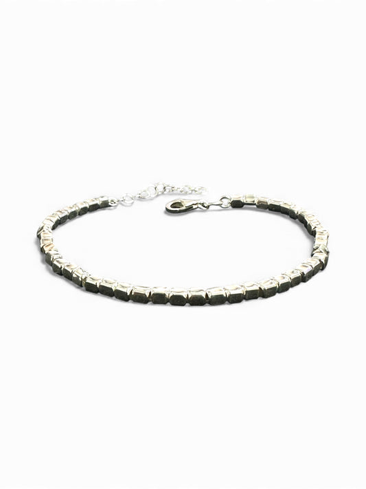 Bracciale in Argento 925 con quadrati Geometrici – Minimal Chic