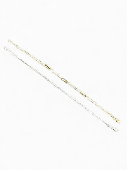 Bracciale in Argento 925 con Barre Decorate – Disponibile in Argento e Argento Dorato