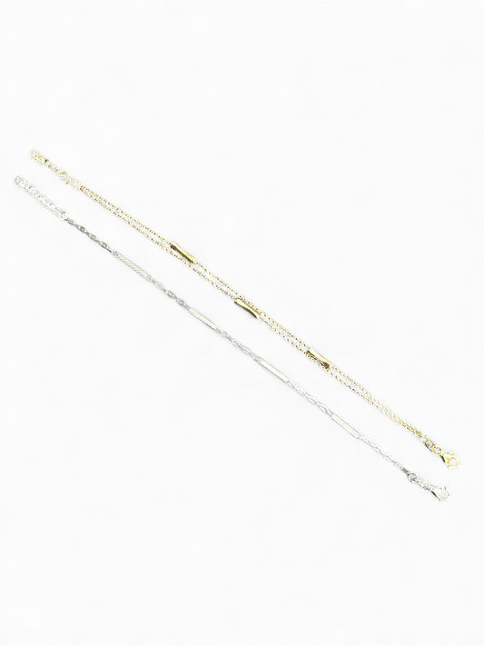 Bracciale in Argento 925 con Barre Decorate – Disponibile in Argento e Argento Dorato