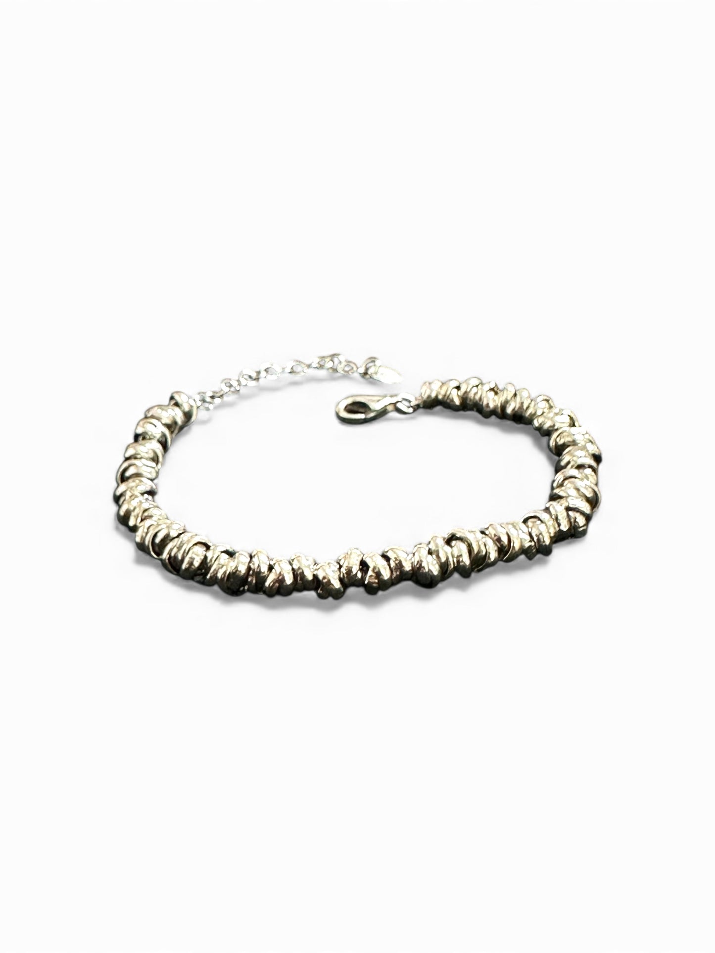 Bracciale in Argento 925 con Maglie Irregolari