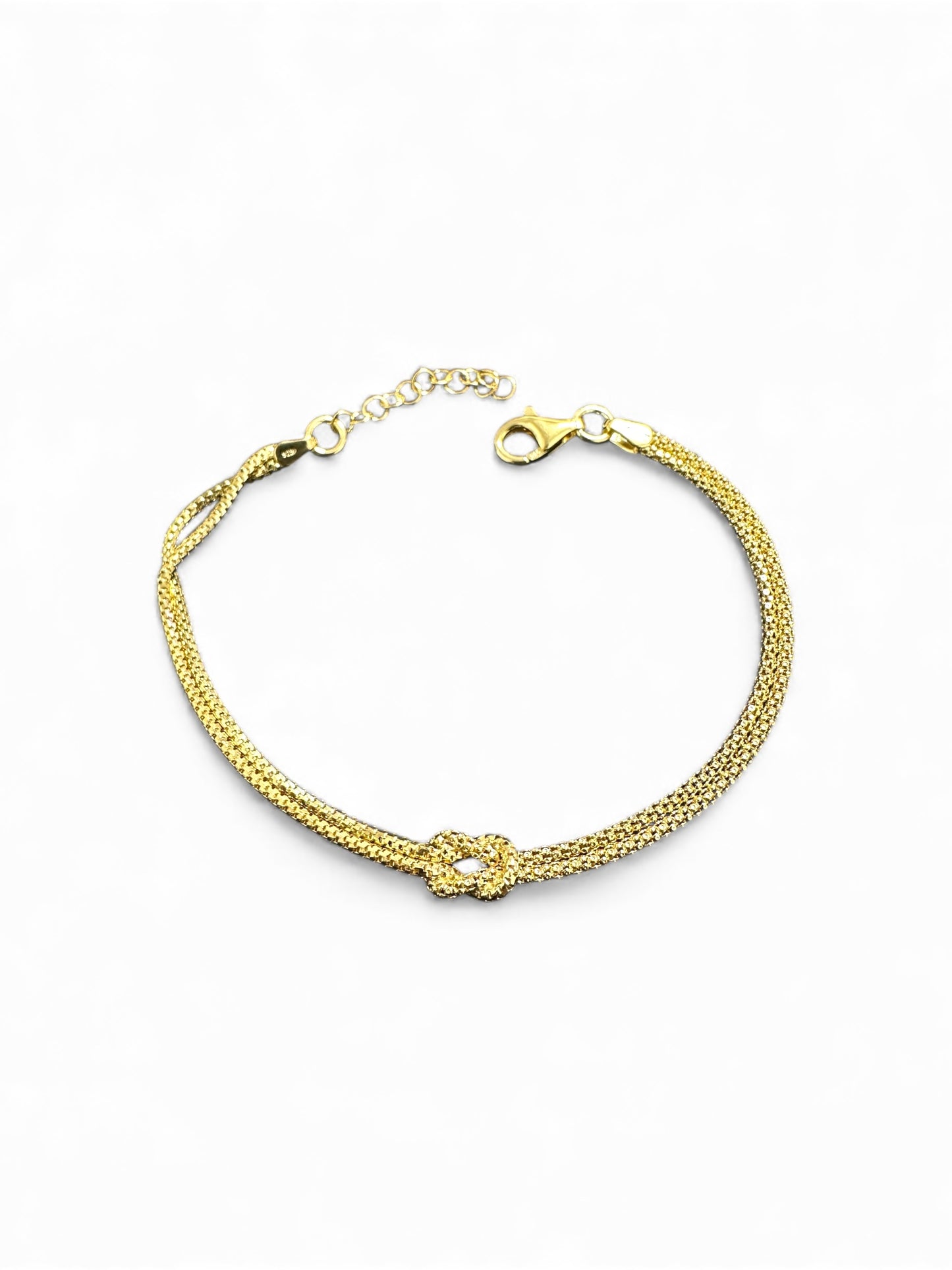 Bracciale Nodo in Argento o Argento Dorato - Maglia Serpente