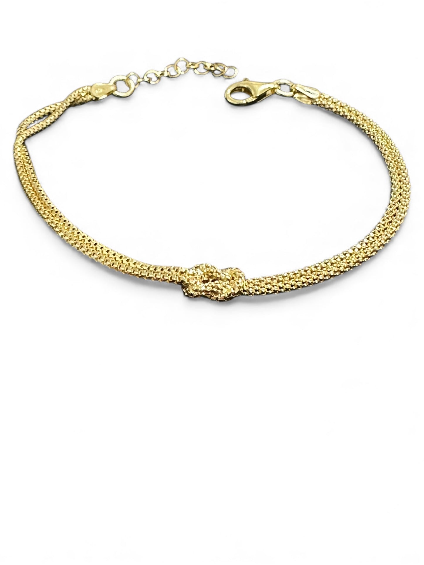 Bracciale Nodo in Argento o Argento Dorato - Maglia Serpente