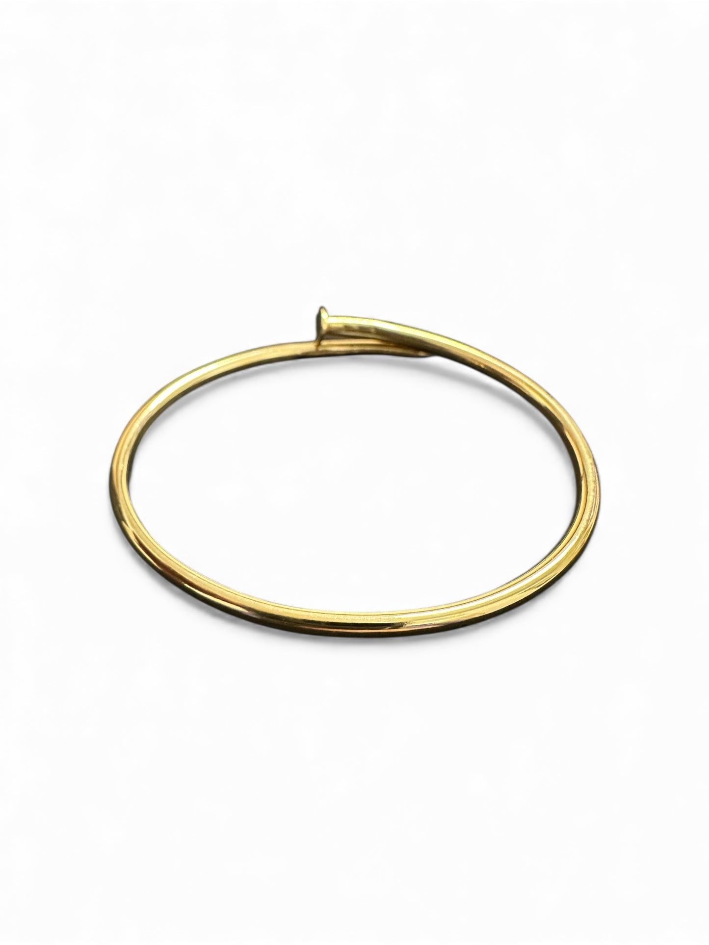 Bracciale Rigido Chiodo in Argento Dorato 925