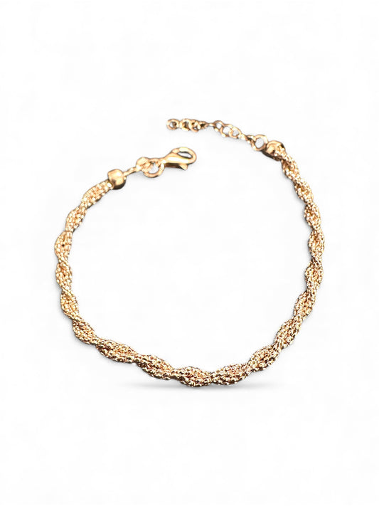 Bracciale Treccia Brillante in Argento 925