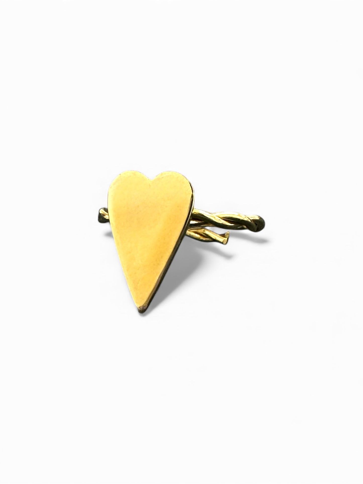 Anello con Cuore – Disponibile in Argento e Dorato