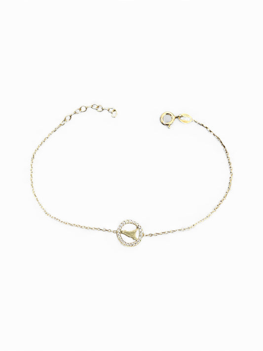 Bracciale con Sicilia e Zirconi in Argento 925 Dorato