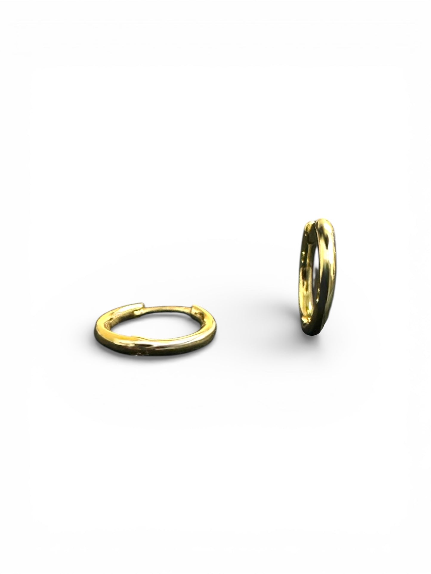 Orecchini a Cerchio Minimal in Argento 925 Dorato
