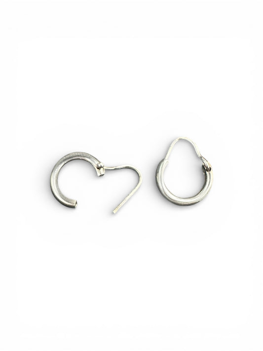 Orecchini a Cerchio in Argento 925 con Chiusura a Filo