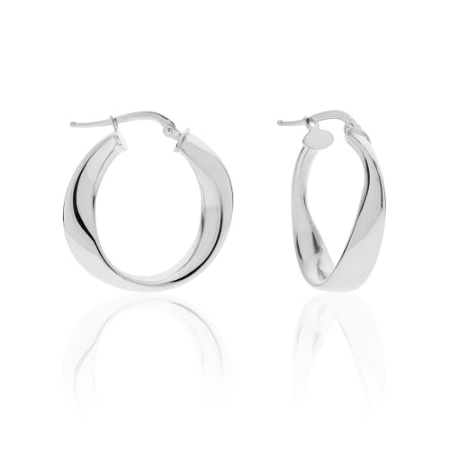 Orecchini in argento a cerchio Unoaerre Ref. 6324