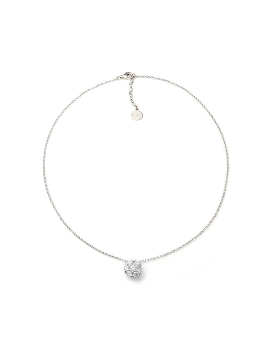 Collana in argento con fiore di zirconi Unoaerre Ref. 6529