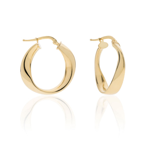 Orecchini in argento dorato a cerchio Unoaerre Ref. 6325