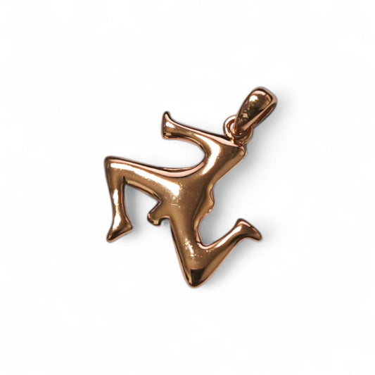 Pendente Trinacria Smaltato in Argento Rosato